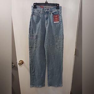 Levis Utility Womens High Rise Loose Straight Sz 2 / W26 NWT